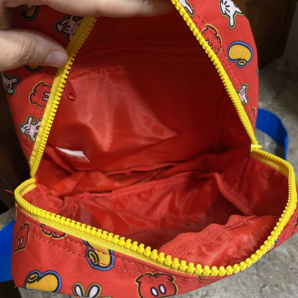 Disney Mickey Mouse Child Toddler Backpack Red &‎ Blue & Yellow Cute!